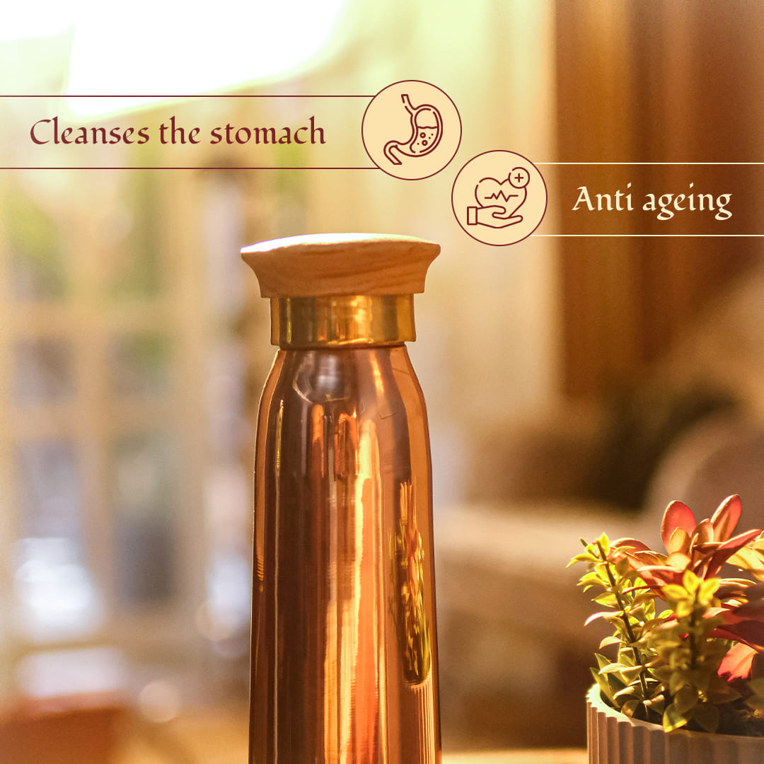 anti ageing properties in copper water bottle