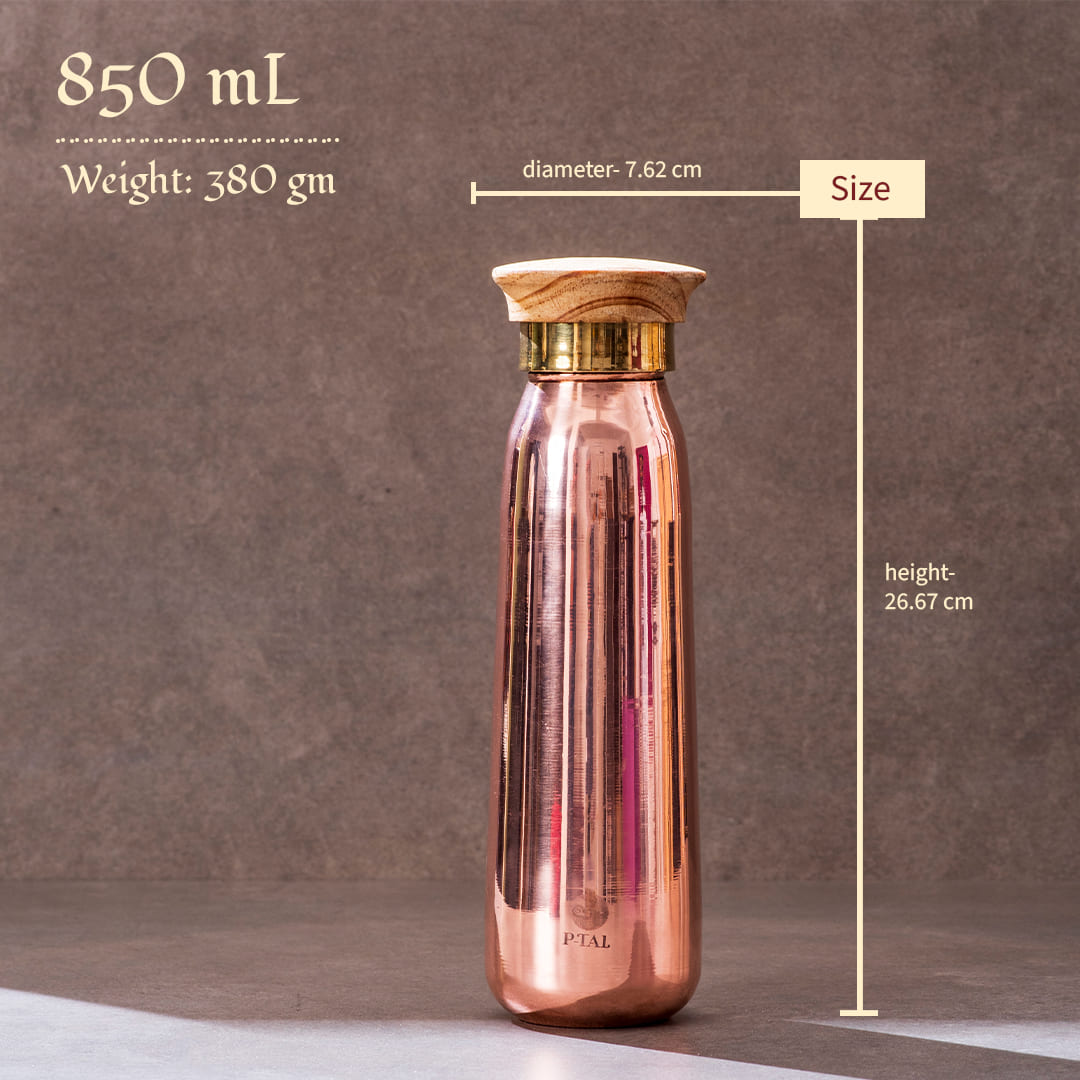 Copper Bottle, 100% Leakproof Copper Water Bottle