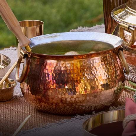 Copper Deep Bottom Cooking Pot - Stew Pot/Dutch Oven (Copper Madurai Handi) P-TAL