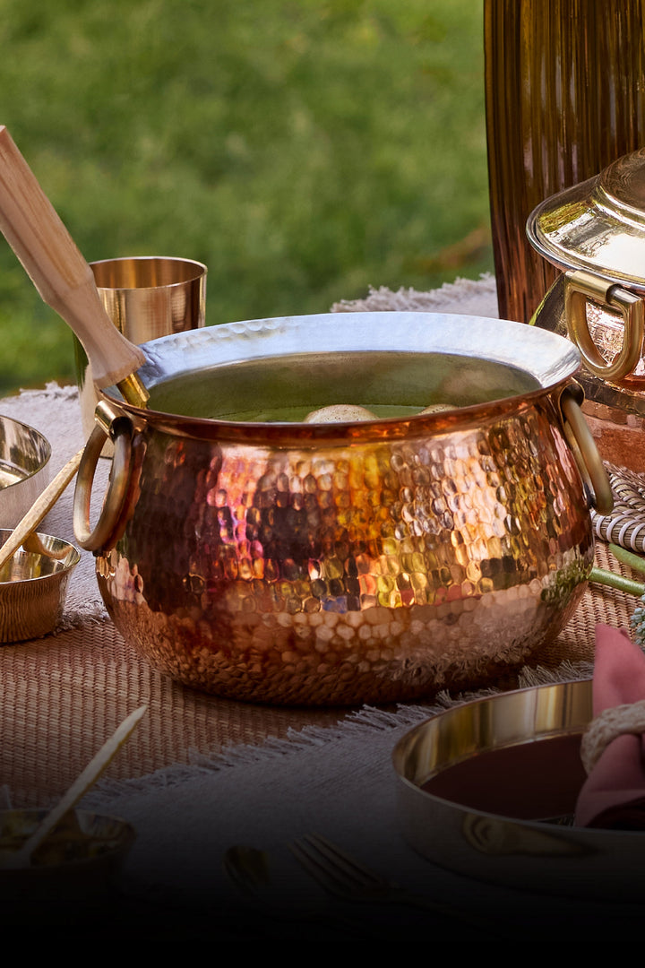 Copper Deep Bottom Cooking Pot - Stew Pot/Dutch Oven (Copper Madurai Handi) P-TAL