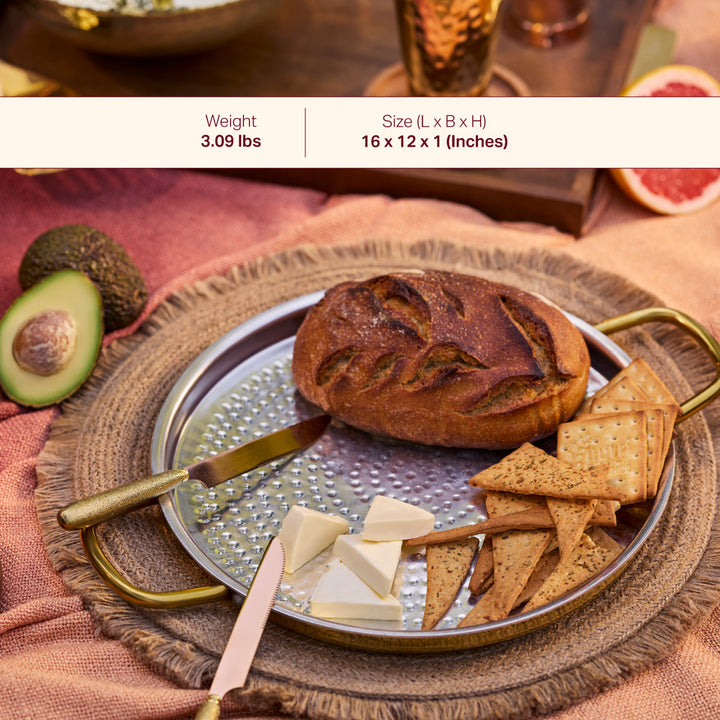 Brass Dosa Tawa with Insulated handles- All Purpose Pan P-TAL