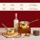 Set of 2 Brass Saucepans with Insulated handles (1.2 QT , 1.9 QT)