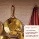 Brass Roti Tawa with Insulated steel base with golden PVD coating handle. Tawa/Griddle Pan