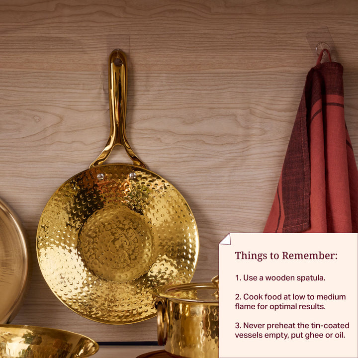 Brass Roti Tawa with Insulated handles- Tawa/Griddle Pan P-TAL