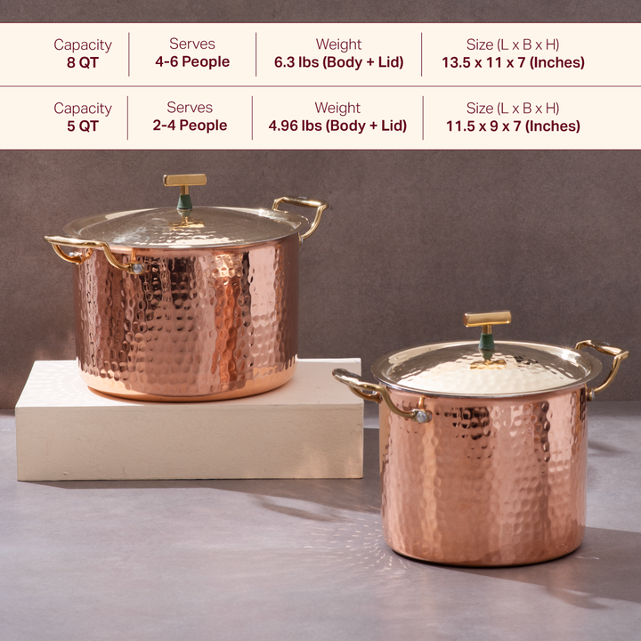 Set Of Copper Stockpot P-TAL