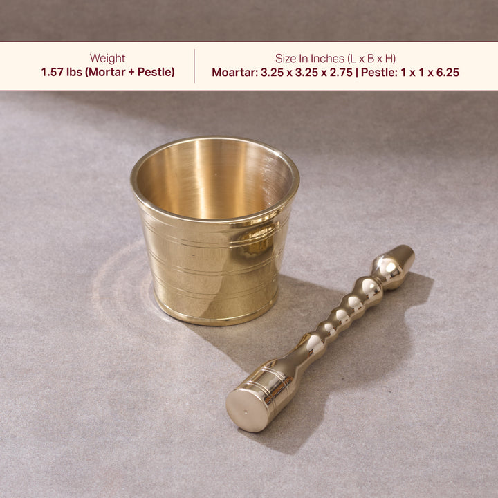Brass Mortar and Pestle