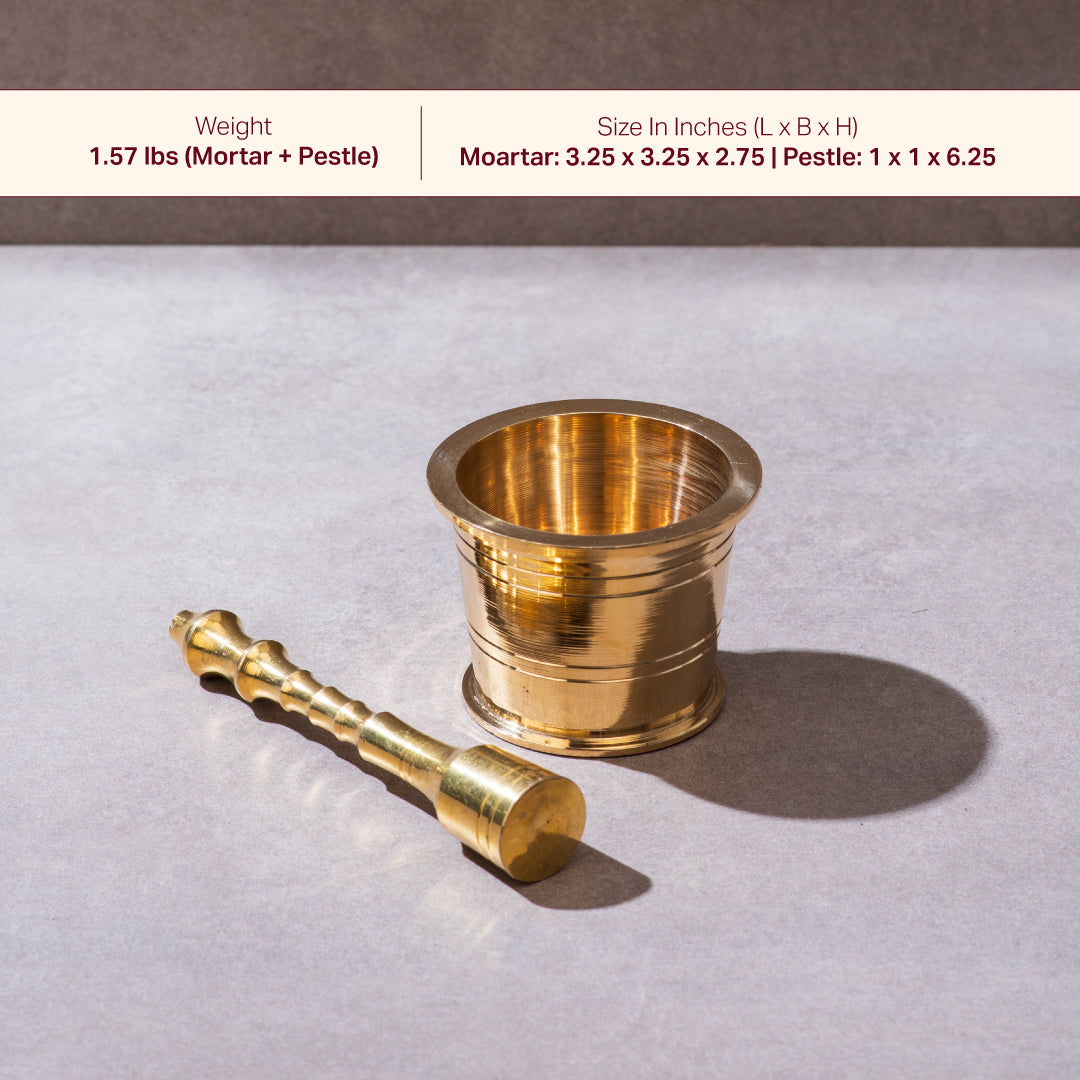 Brass Mortar and Pestle P•TAL