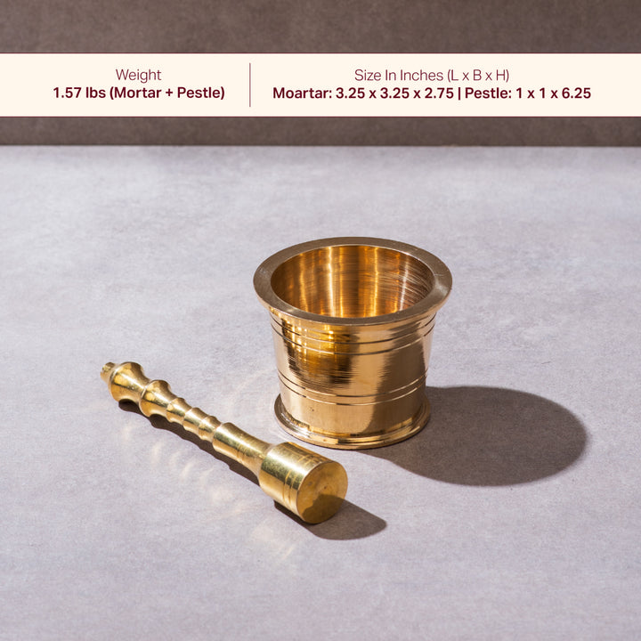 Brass Mortar and Pestle P•TAL