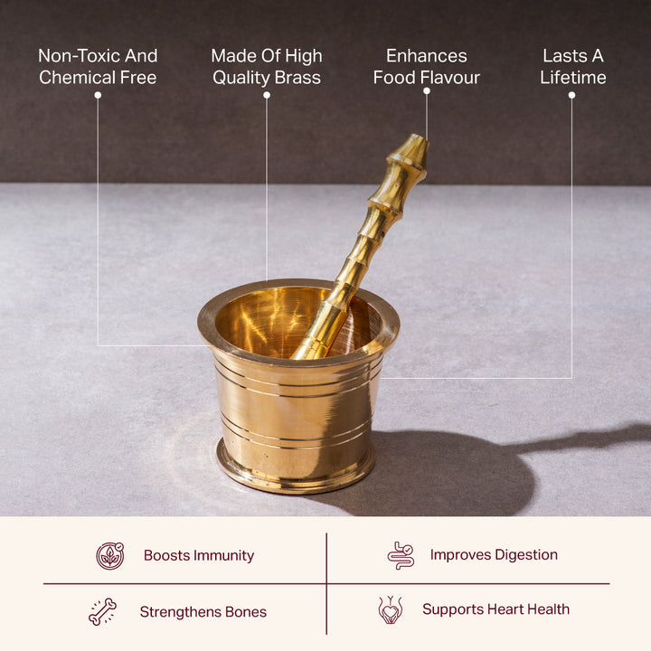 Brass Mortar and Pestle P•TAL
