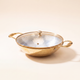 Brass Wok with Glass lid (Circular & Deep cooking/ serving Utensil)