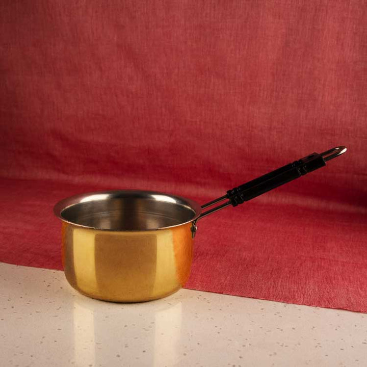 Set of 3 Brass Saucepans (1L, 1.5L and 2L)