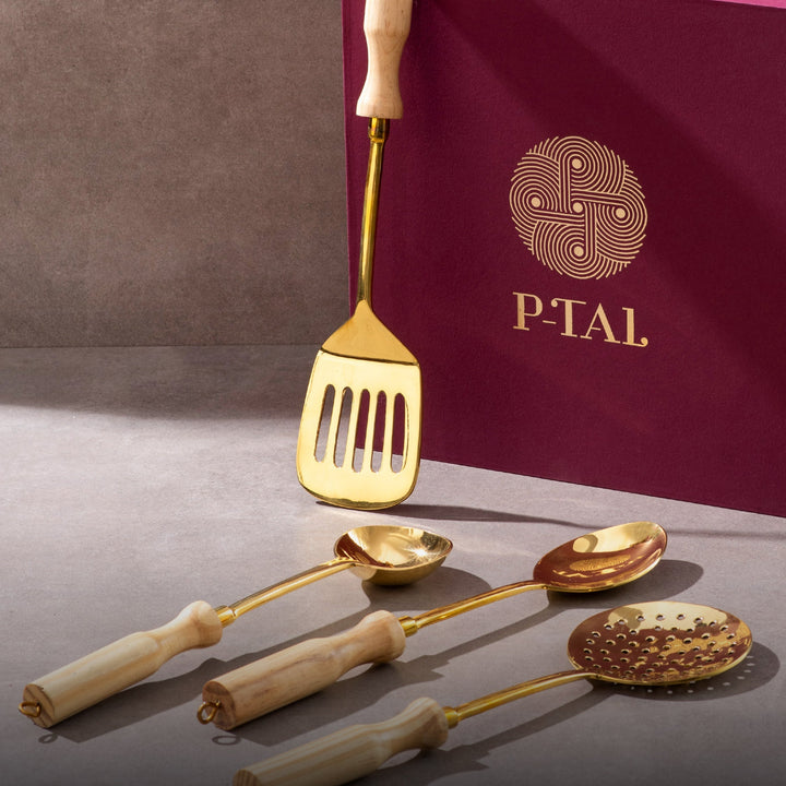 Brass Ladle Set - Set of serving and cooking ladles