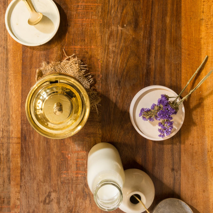 Brass Ghee pot/ Clarified butter pot