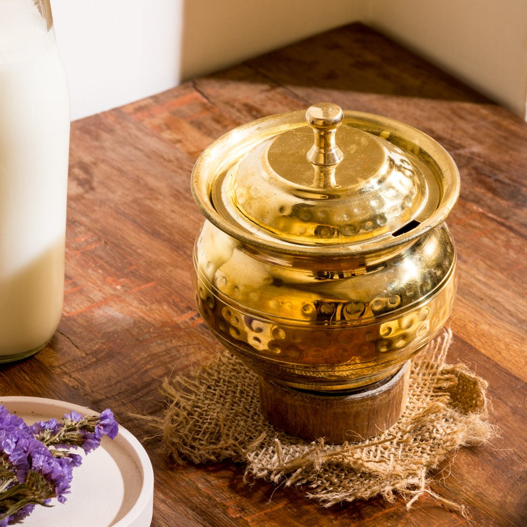 Brass Ghee pot/ Clarified butter pot