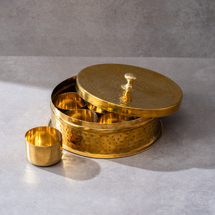 Pure Brass Masala Box