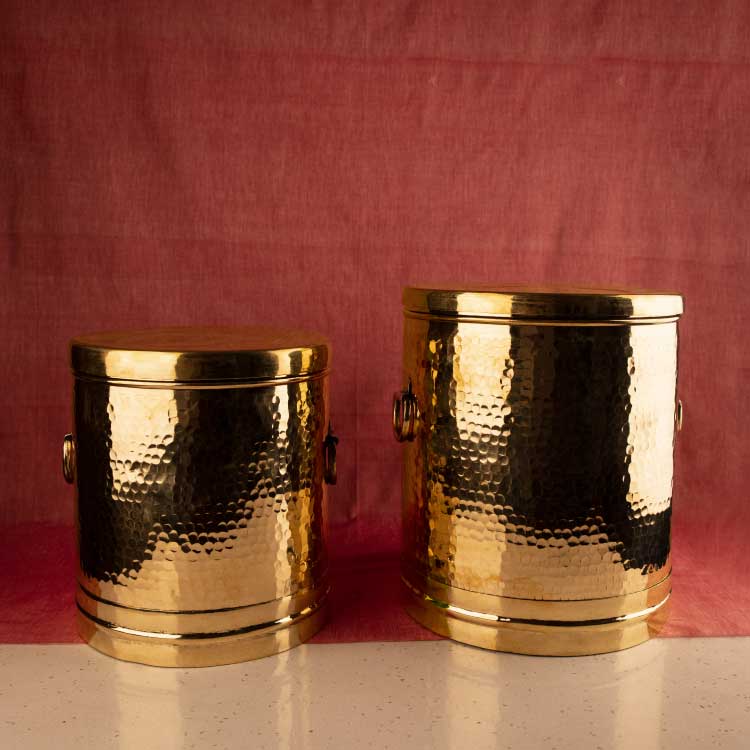 Brass Storage Container ( Kitchen flour Canister )